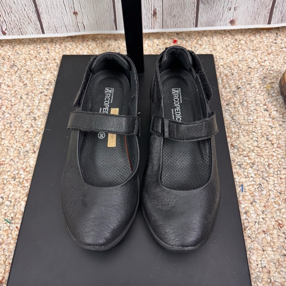 Arcopedico L51 Black Mary Jane’s Lytech Breathable Upper Lightweight Size 36